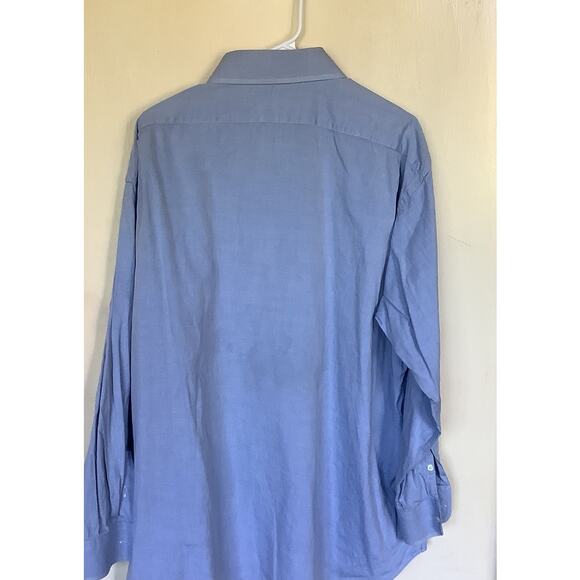 Vintage Gitman Bros Mens Long Sleeve Button Down Blue Shirt 15 32 - Picture 4 of 4
